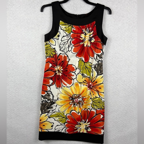 AB Studio Sleeveless Floral Dress Size 6 - Picture 1 of 6